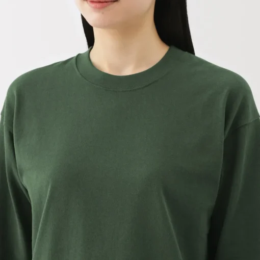 Discount Women's 2-Ply Jersey Crew Neck Long Sleeve T-Shirt Women T-Shirts