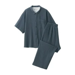 Fashion Women's Side Seamless Crepe Gauze Short Sleeve Pajamas Pajamas & Loungewear|Loungewear