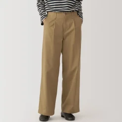 Best Women's Slub Yarn Chino Darted Wide Pants Women Chino