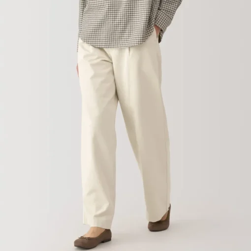 Best Women's Slub Yarn Chino Darted Wide Pants Women Chino