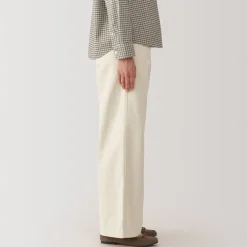 Best Women's Slub Yarn Chino Darted Wide Pants Women Chino