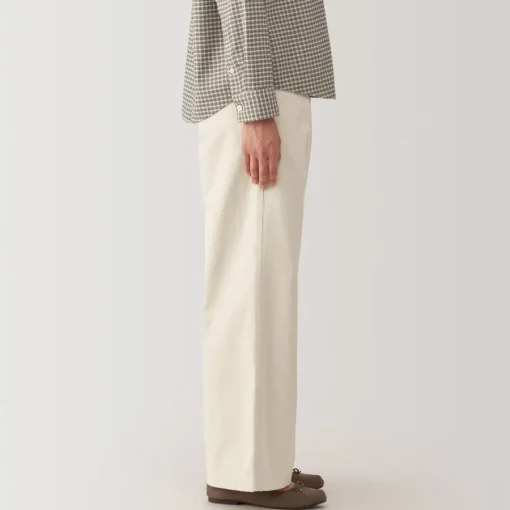 Best Women's Slub Yarn Chino Darted Wide Pants Women Chino