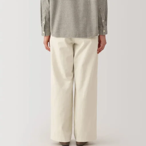 Best Women's Slub Yarn Chino Darted Wide Pants Women Chino