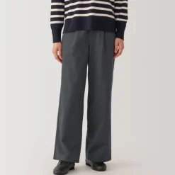 Best Women's Slub Yarn Chino Darted Wide Pants Women Chino