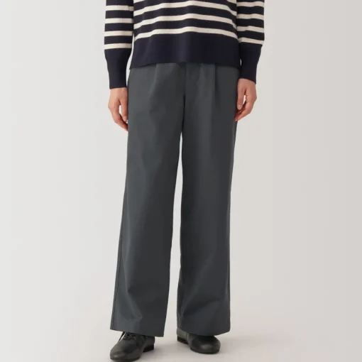 Best Women's Slub Yarn Chino Darted Wide Pants Women Chino
