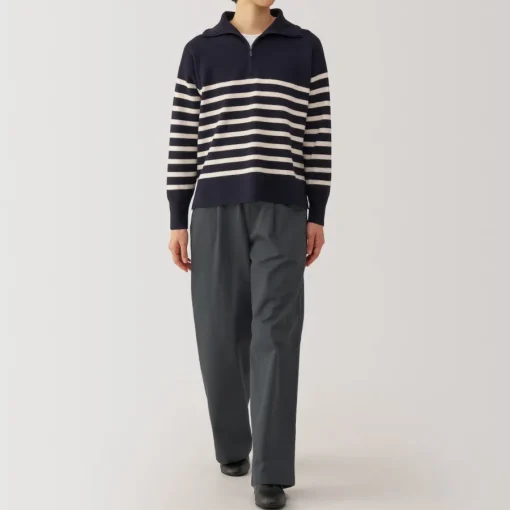 Best Women's Slub Yarn Chino Darted Wide Pants Women Chino