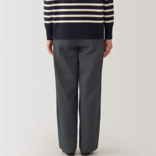 Best Women's Slub Yarn Chino Darted Wide Pants Women Chino