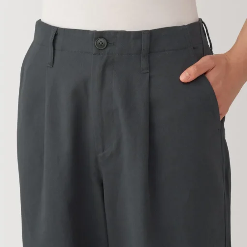 Best Women's Slub Yarn Chino Darted Wide Pants Women Chino