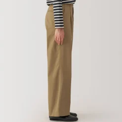 Best Women's Slub Yarn Chino Darted Wide Pants Women Chino