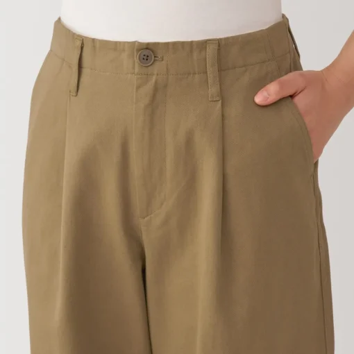 Best Women's Slub Yarn Chino Darted Wide Pants Women Chino