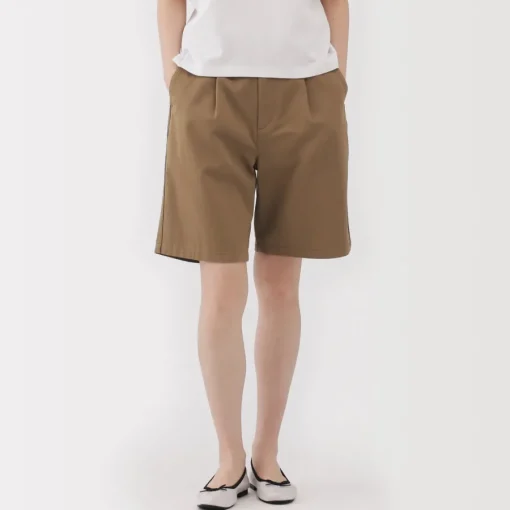 Sale Women's Slub Yarn Chino Darted Shorts Women Shorts & Skirts