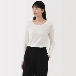 Clearance Women's Stretch Ribbed Crew Neck Long Sleeve T-Shirt Women T-Shirts
