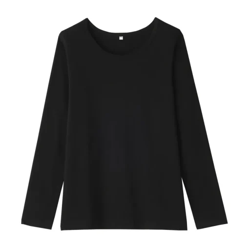 Clearance Women's Stretch Ribbed Crew Neck Long Sleeve T-Shirt Women T-Shirts