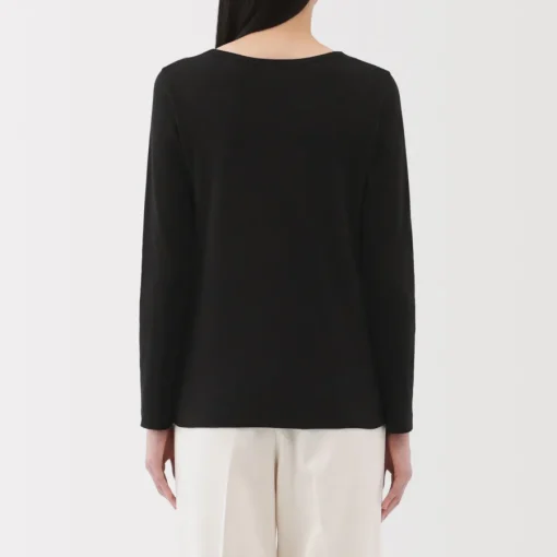 Clearance Women's Stretch Ribbed Crew Neck Long Sleeve T-Shirt Women T-Shirts