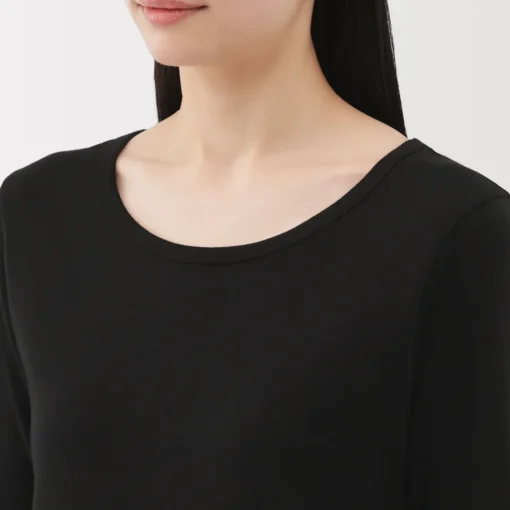 Clearance Women's Stretch Ribbed Crew Neck Long Sleeve T-Shirt Women T-Shirts