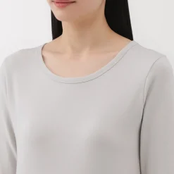 Clearance Women's Stretch Ribbed Crew Neck Long Sleeve T-Shirt Women T-Shirts