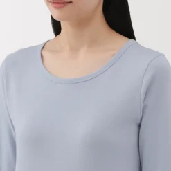 Clearance Women's Stretch Ribbed Crew Neck Long Sleeve T-Shirt Women T-Shirts
