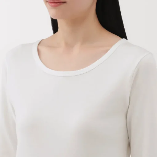 Clearance Women's Stretch Ribbed Crew Neck Long Sleeve T-Shirt Women T-Shirts