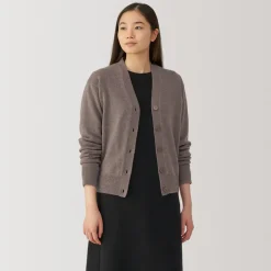 New Women's Washable Mid-Gauge V-Neck Cardigan Women Sweaters & Cardigans