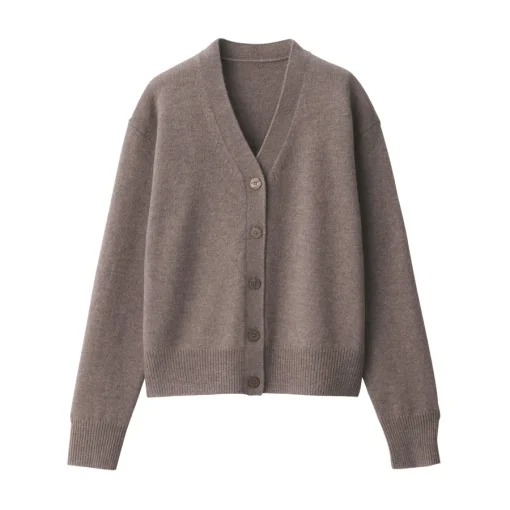 New Women's Washable Mid-Gauge V-Neck Cardigan Women Sweaters & Cardigans