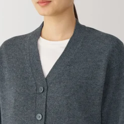 New Women's Washable Mid-Gauge V-Neck Cardigan Women Sweaters & Cardigans