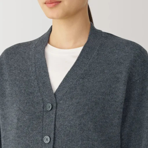 New Women's Washable Mid-Gauge V-Neck Cardigan Women Sweaters & Cardigans