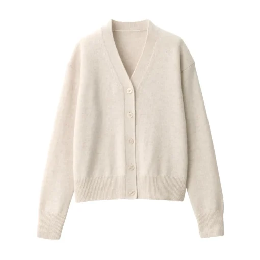 New Women's Washable Mid-Gauge V-Neck Cardigan Women Sweaters & Cardigans