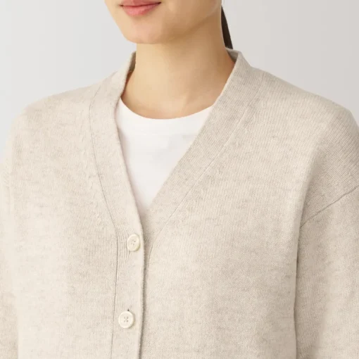 New Women's Washable Mid-Gauge V-Neck Cardigan Women Sweaters & Cardigans