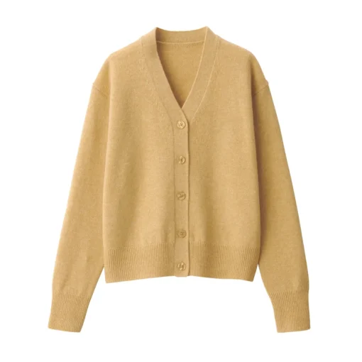 New Women's Washable Mid-Gauge V-Neck Cardigan Women Sweaters & Cardigans