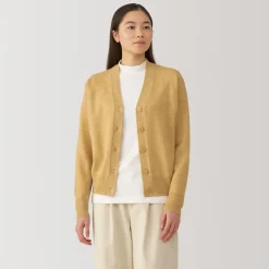New Women's Washable Mid-Gauge V-Neck Cardigan Women Sweaters & Cardigans