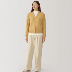 New Women's Washable Mid-Gauge V-Neck Cardigan Women Sweaters & Cardigans