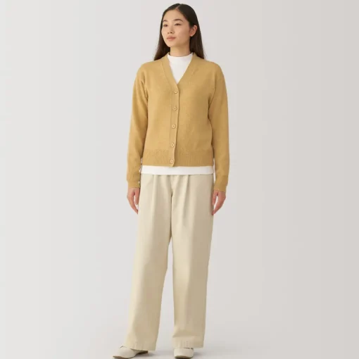 New Women's Washable Mid-Gauge V-Neck Cardigan Women Sweaters & Cardigans