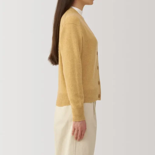 New Women's Washable Mid-Gauge V-Neck Cardigan Women Sweaters & Cardigans