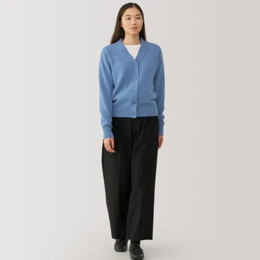 New Women's Washable Mid-Gauge V-Neck Cardigan Women Sweaters & Cardigans