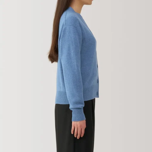 New Women's Washable Mid-Gauge V-Neck Cardigan Women Sweaters & Cardigans