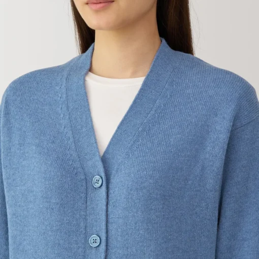 New Women's Washable Mid-Gauge V-Neck Cardigan Women Sweaters & Cardigans