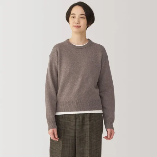 Online Women's Washable Mid-Gauge Crew Neck Sweater Women Sweaters & Cardigans
