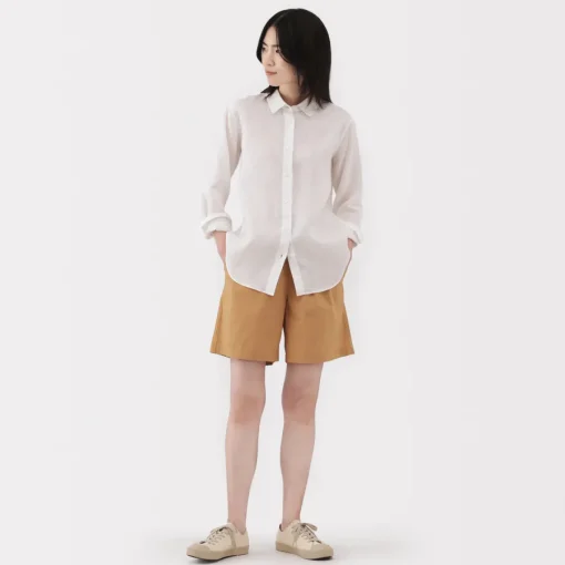 Online Women's Washed Broadcloth Shorts Women Shorts & Skirts