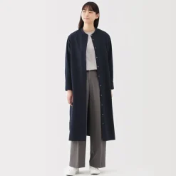 Fashion Women's Washed Broadcloth Stand Collar Long-Sleeve Dress Women Dresses