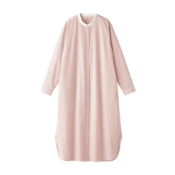 Outlet Women's Washed Broadcloth Stand Collar Long Sleeve Striped Dress Women Dresses