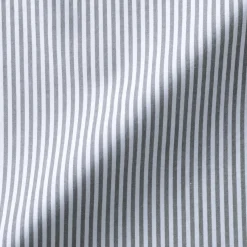 Outlet Women's Washed Broadcloth Stand Collar Long Sleeve Striped Dress Women Dresses