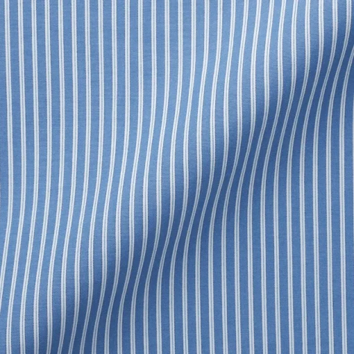 Clearance Women's Washed Broadcloth Regular Collar Long Sleeve Striped Shirt Women Tops & Shirts