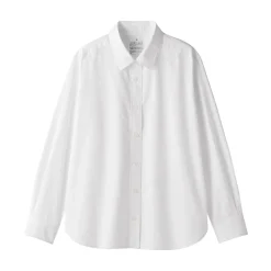 Fashion Women's Washed Broadcloth Regular Collar Long Sleeve Shirt Women Tops & Shirts