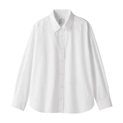 Fashion Women's Washed Broadcloth Regular Collar Long Sleeve Shirt Women Tops & Shirts
