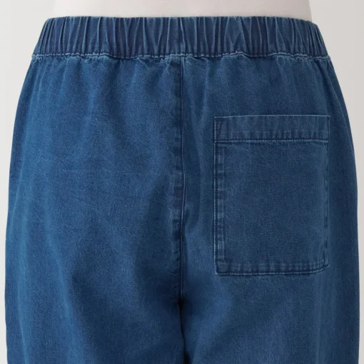 New Women's Washed Denim Easy Tapered Pants Women Denim