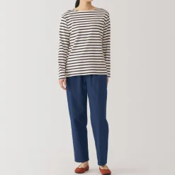 New Women's Washed Denim Easy Tapered Pants Women Denim