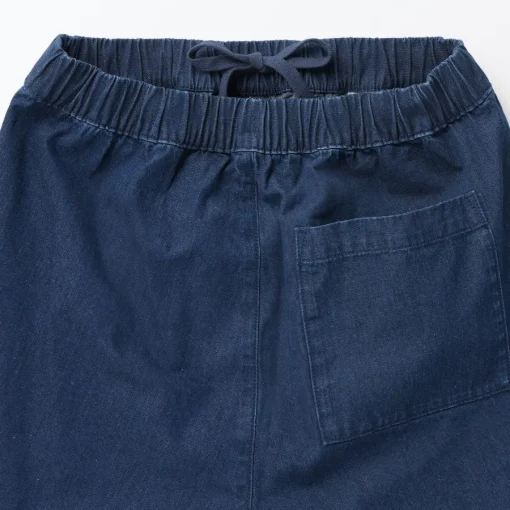 New Women's Washed Denim Easy Tapered Pants Women Denim