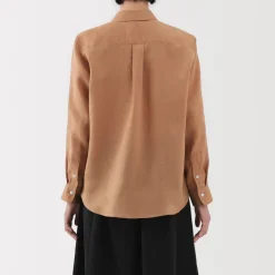 Best Women's Washed Linen Shirt Women Tops & Shirts