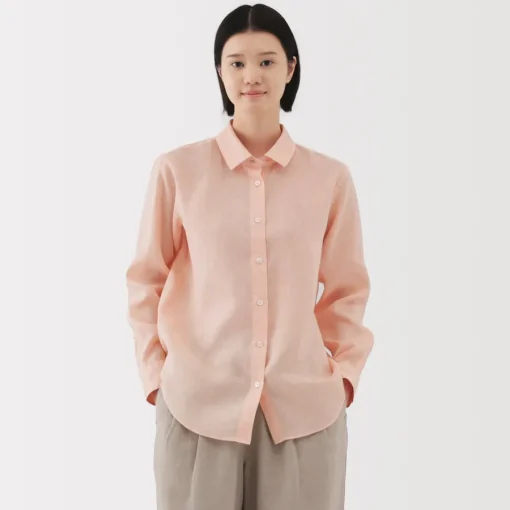 Best Women's Washed Linen Shirt Women Tops & Shirts
