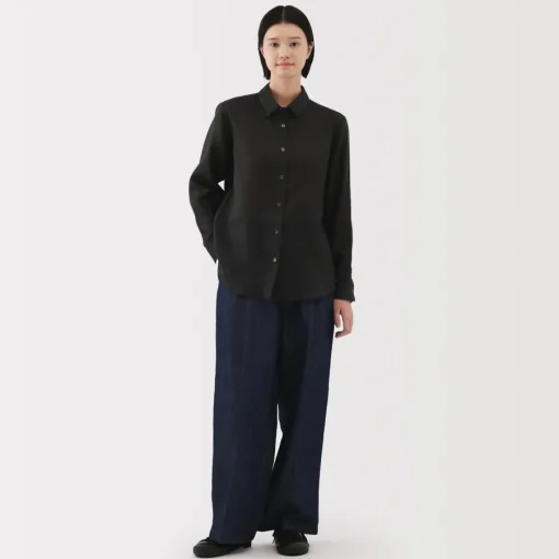 Best Women's Washed Linen Shirt Women Tops & Shirts